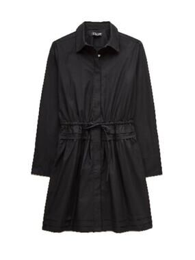 NWT J. Crew Elena Poplin Cotton Shirt Dress Black Women’s 2P Preppy Minimalist